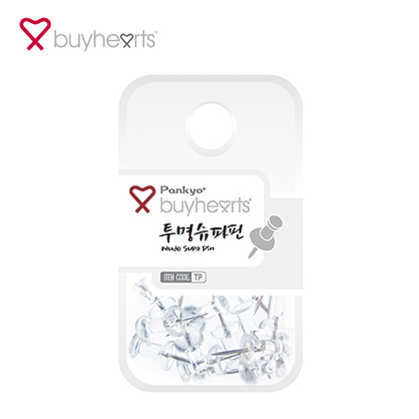 [바이하츠] 투명슈파핀 투명압핀 장구핀 TP