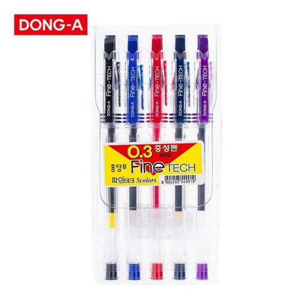 [동아] 홍당무 파인테크 중성펜 5색 0.3mm
