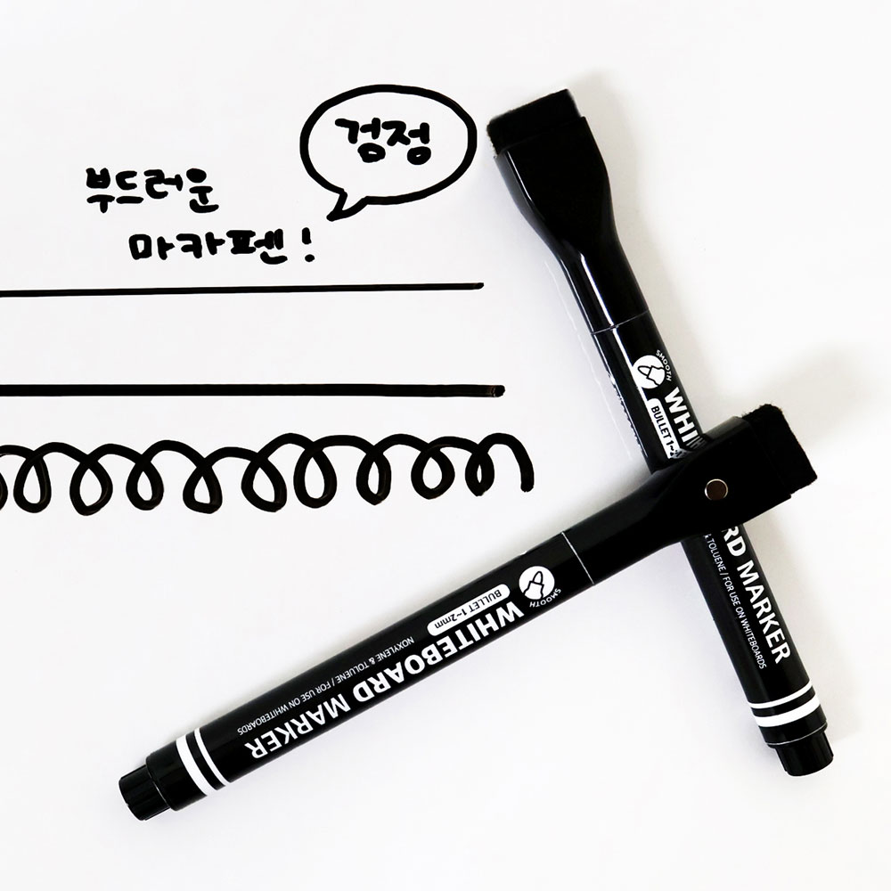 [마그피아] 자석 지우개 보드마카 흑색 (신형) 블랙