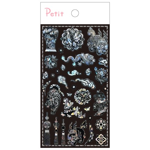 [쁘띠팬시] PD982 전통 자개 스티커 (호랑이)