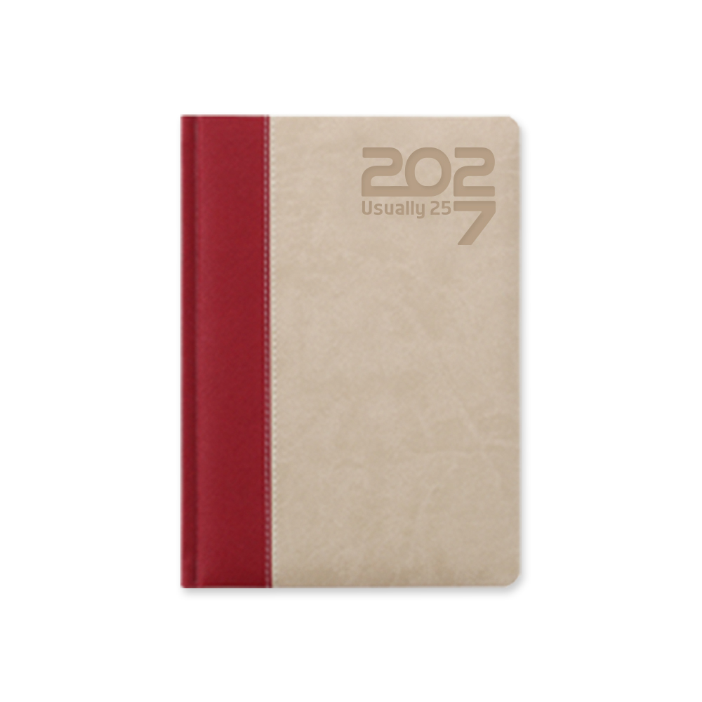 [2027다이어리] 20%할인 양지사 유즈어리25B 레드/베이지 (1면1일) 150x213mm