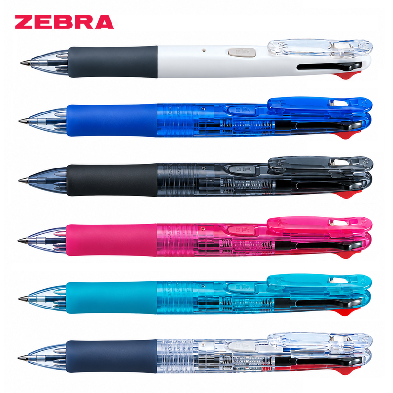 [ZEBRA] 클립온 4색 유성 볼펜 0.7mm 다색펜