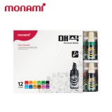 [monami] 모나미 유성병매직/사각촉매직세트 12색