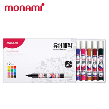[monami] 모나미 유성매직 12색