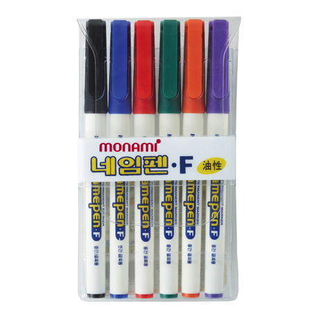 [monami] 모나미 유성네임펜세트 6색