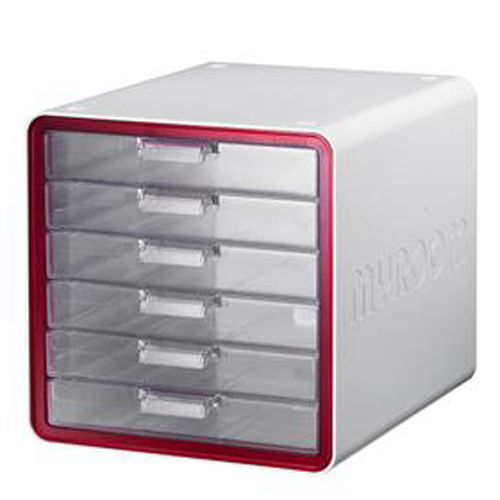 [시스맥스]270011 마이룸 멀티캐비넷6단(서류함) - RD레드(빨강)