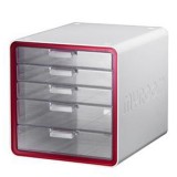 [시스맥스]270009 마이룸 멀티캐비넷5단(서류함) - RD레드(빨강)