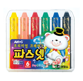 [AMOS] 아모스 파스넷 크레파스 6색
