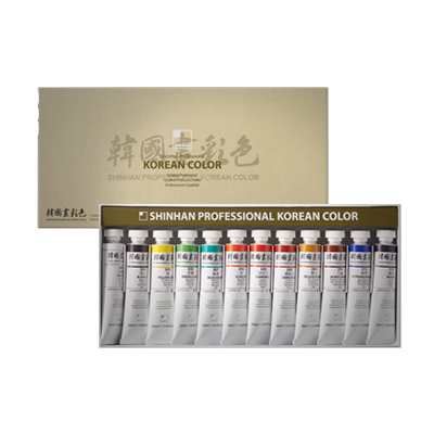 [신한] 전문가용한국화물감 12색[20ML]