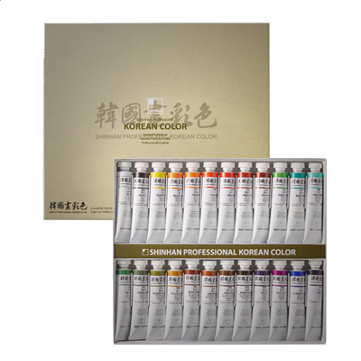 [신한] 전문가용한국화물감 24색 A [20ML]