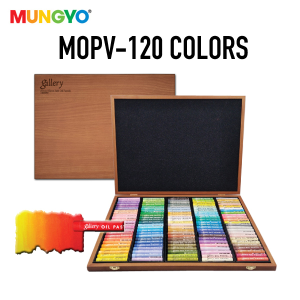 [문교] 갤러리 소프트 오일파스텔 120색 (목상자)